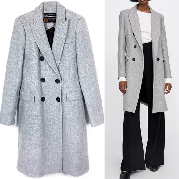 Nwt Zara Woman Manteco Wool Blend 